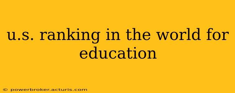u.s. ranking in the world for education