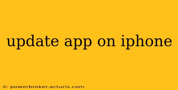 update app on iphone