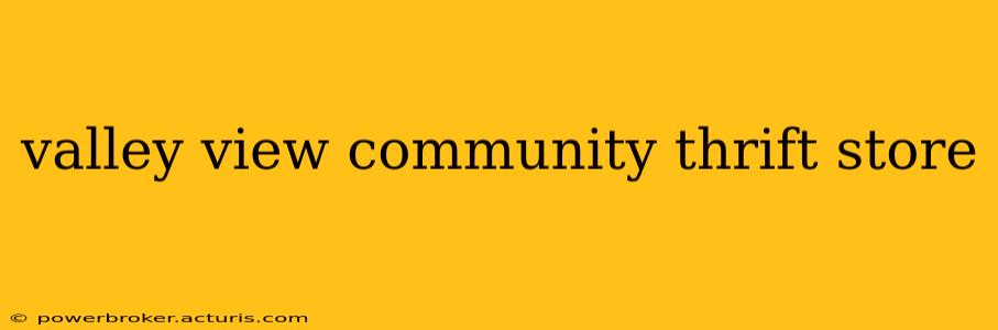 valley view community thrift store