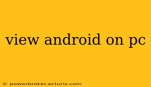 view android on pc