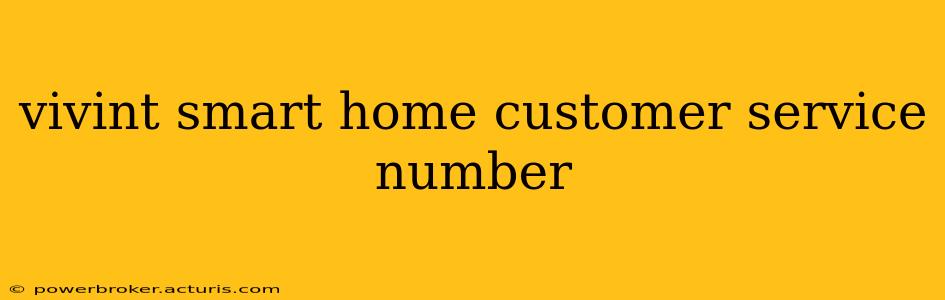 vivint smart home customer service number