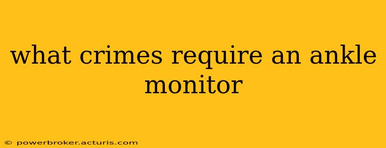 what crimes require an ankle monitor