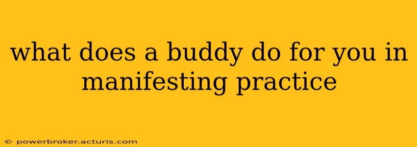 what does a buddy do for you in manifesting practice
