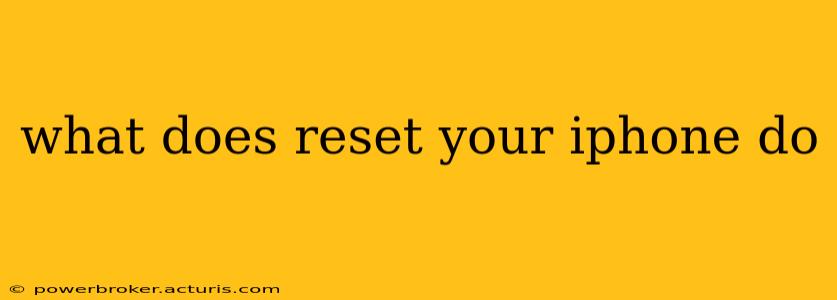 what does reset your iphone do