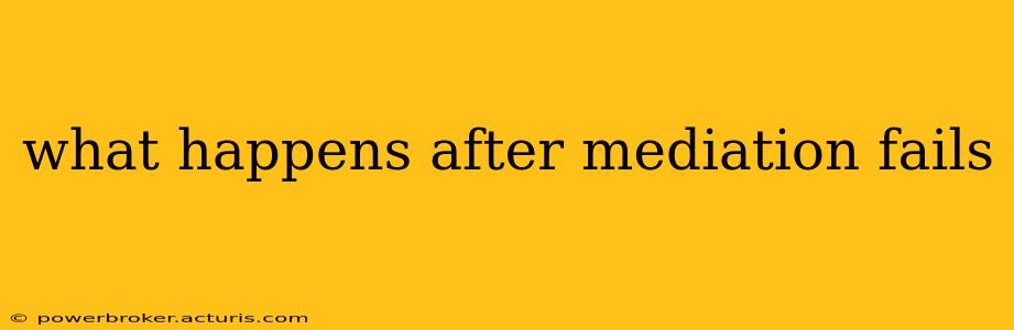 what happens after mediation fails