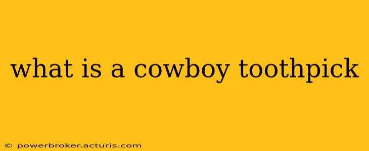 what is a cowboy toothpick