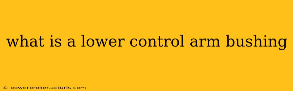 what is a lower control arm bushing