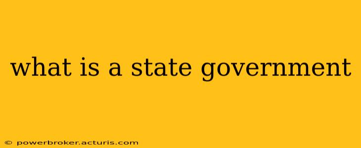 what is a state government