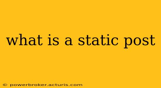 what is a static post