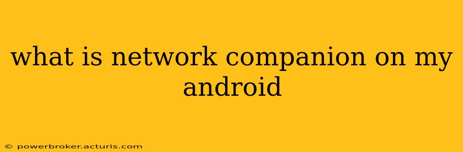 what is network companion on my android