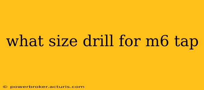 what size drill for m6 tap