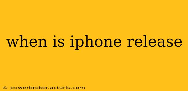 when is iphone release