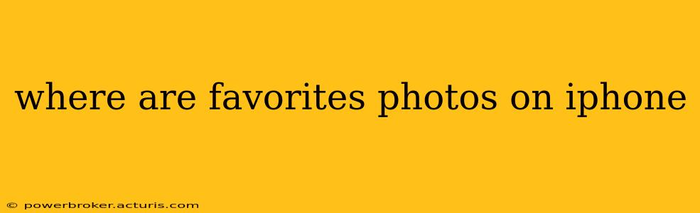 where are favorites photos on iphone