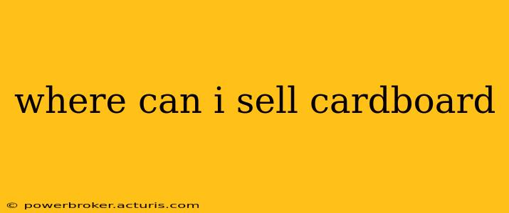 where can i sell cardboard