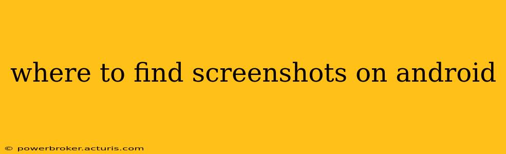 where to find screenshots on android