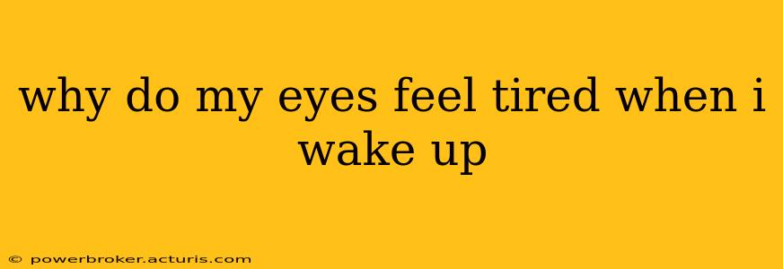 why do my eyes feel tired when i wake up