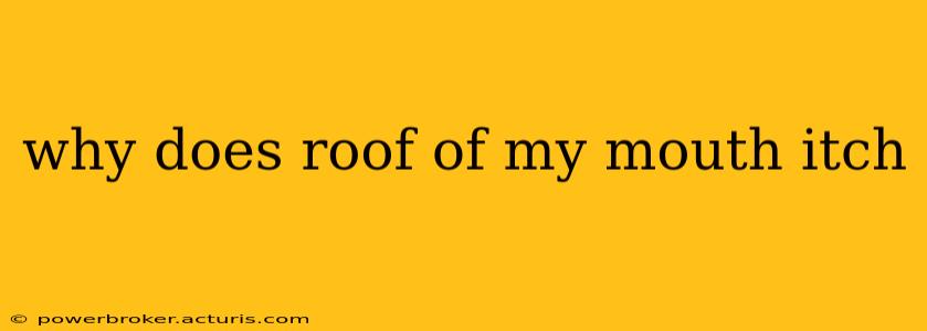 why does roof of my mouth itch
